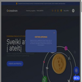 Скриншот главной страницы сайта coinsdrom.com