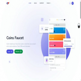 Скриншот главной страницы сайта coinsfaucet.pro