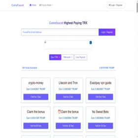 Скриншот главной страницы сайта coinsfaucet.top