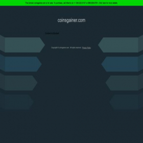 Скриншот главной страницы сайта coinsgainer.com