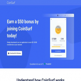 Скриншот главной страницы сайта coinsurf.site