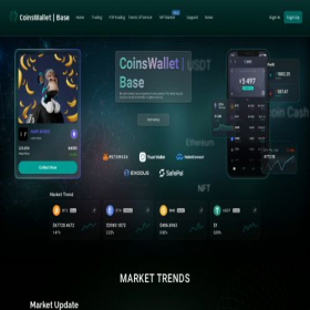 Скриншот главной страницы сайта coinswalletbase.com