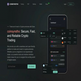 Скриншот главной страницы сайта coinsynthx.com