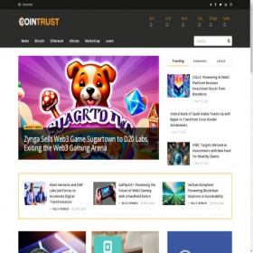 Скриншот главной страницы сайта cointrust.com