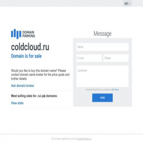 Скриншот главной страницы сайта coldcloud.ru