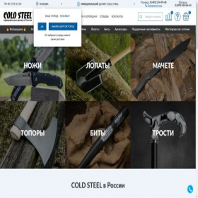 Скриншот главной страницы сайта coldsteels.ru