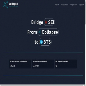 Скриншот главной страницы сайта collapse-interchain.com
