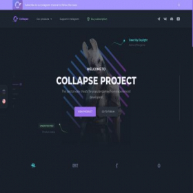 Скриншот главной страницы сайта collapse.fun