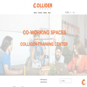 Скриншот главной страницы сайта colliderspaces.com