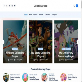 Скриншот главной страницы сайта coloringo.org