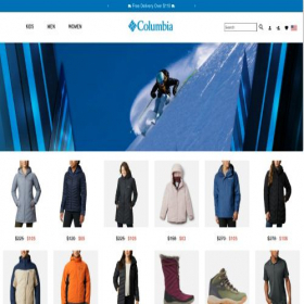 Скриншот главной страницы сайта columbiafactoryoutletus.com