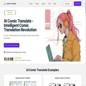 Скриншот главной страницы сайта comictranslate.net