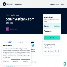 Скриншот главной страницы сайта cominvestbank.com