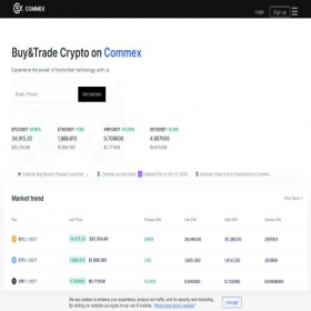 Скриншот главной страницы сайта commex.us.com
