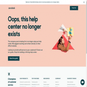 Скриншот главной страницы сайта commex.zendesk.com
