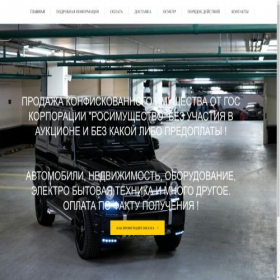 Скриншот главной страницы сайта confiscated.su