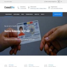 Скриншот главной страницы сайта consultpro.md