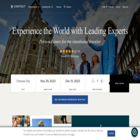Скриншот главной страницы сайта contexttravel.com