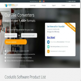 Скриншот главной страницы сайта coolutils.com