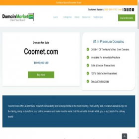 Скриншот главной страницы сайта coomet.com