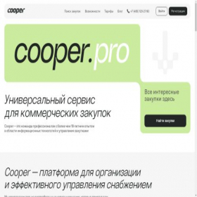 Скриншот главной страницы сайта cooper.pro