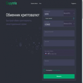 Скриншот главной страницы сайта copytrix.com