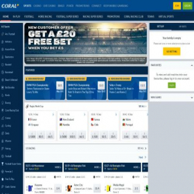 Скриншот главной страницы сайта coral.co.uk