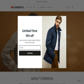 Скриншот главной страницы сайта corbona.co