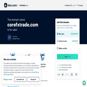 Скриншот главной страницы сайта corefxtrade.com