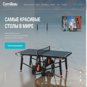 Скриншот главной страницы сайта cornilleau.by
