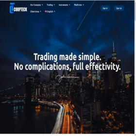 Скриншот главной страницы сайта corpteck.com