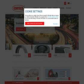 Скриншот главной страницы сайта corteco.com