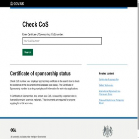 Скриншот главной страницы сайта cosinfo.org.uk