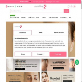 Скриншот главной страницы сайта cosmeticos24h.com