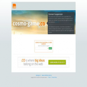 Скриншот главной страницы сайта cosmo-game.co