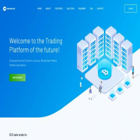 Скриншот главной страницы сайта cosmoblock-ico.com