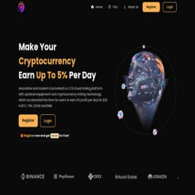 Скриншот главной страницы сайта cosmohash.cc