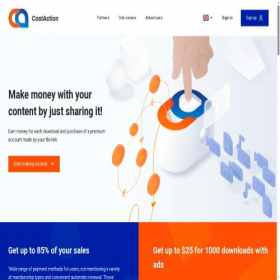 Скриншот главной страницы сайта costaction.com