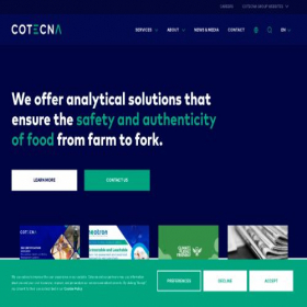 Скриншот главной страницы сайта cotecna.com
