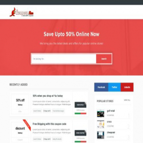 Скриншот главной страницы сайта couponroo.com