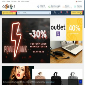 Скриншот главной страницы сайта coverme.lv