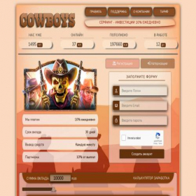 Скриншот главной страницы сайта cowboysproject.space