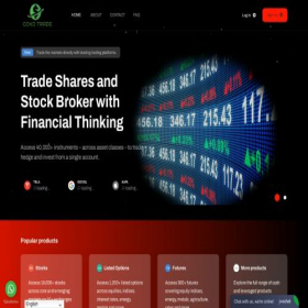 Скриншот главной страницы сайта coxotrade.com