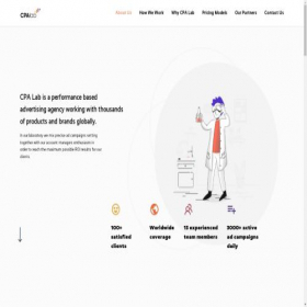 Скриншот главной страницы сайта cpalab.io
