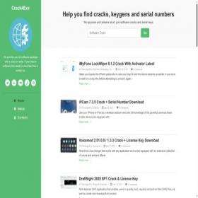 Скриншот главной страницы сайта crack4exe.com