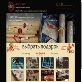 Скриншот главной страницы сайта crazy-camel.ru