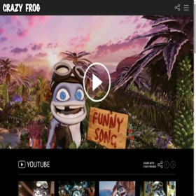 Скриншот главной страницы сайта crazyfrog.tv