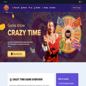 Скриншот главной страницы сайта crazytime.games