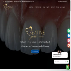 Скриншот главной страницы сайта creativesmilesturkey.com
