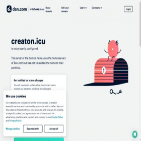 Скриншот главной страницы сайта creaton.icu